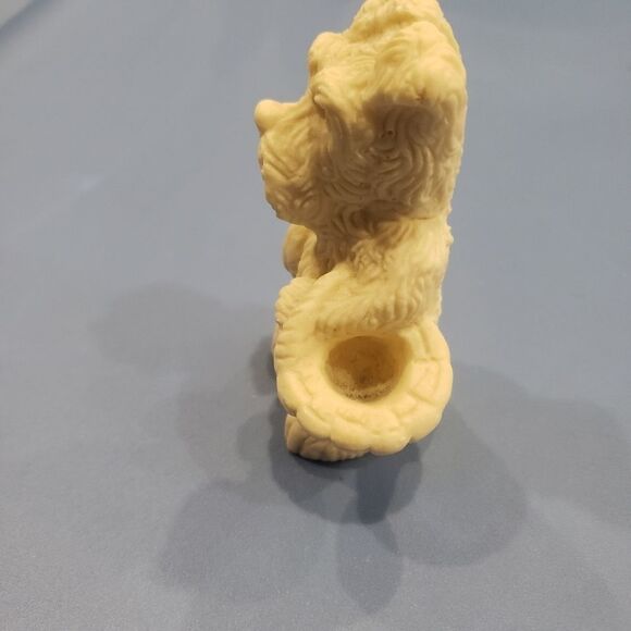 Vintage Salt Stone Terrier Dog with Basket - Picture 12 of 12